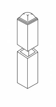 Image of item: 1-1/4" x 48"GATE END ea. w/ pvc plug